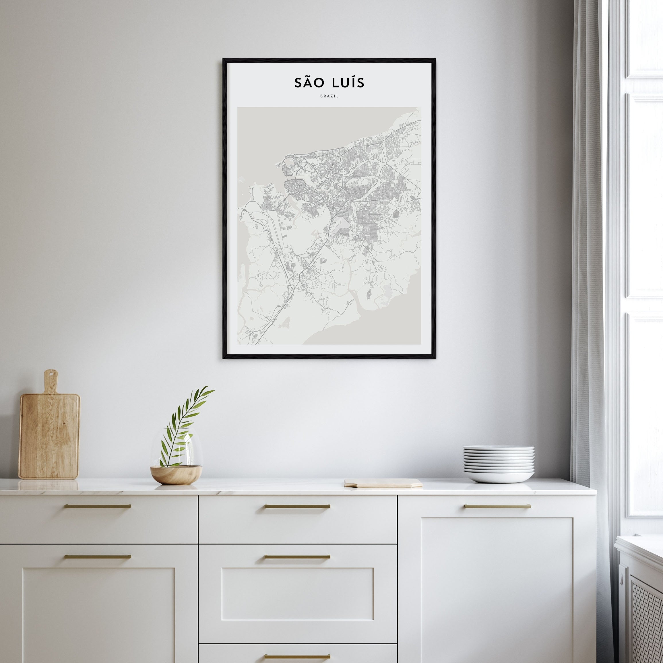 São Luís Map Portrait Poster