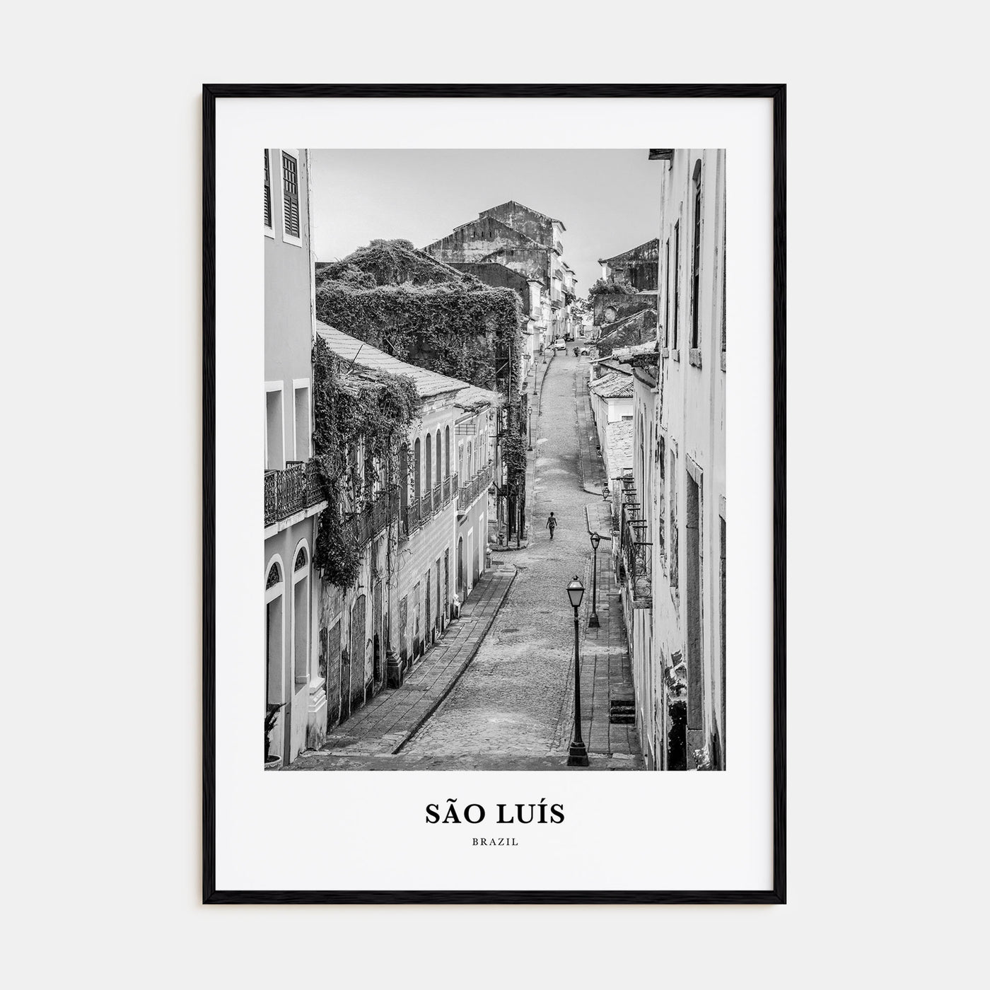 São Luís Portrait B&W Poster