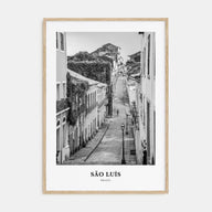 São Luís Portrait B&W Poster