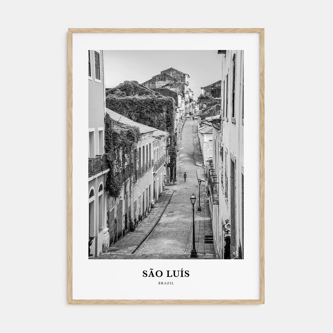 São Luís Portrait B&W Poster
