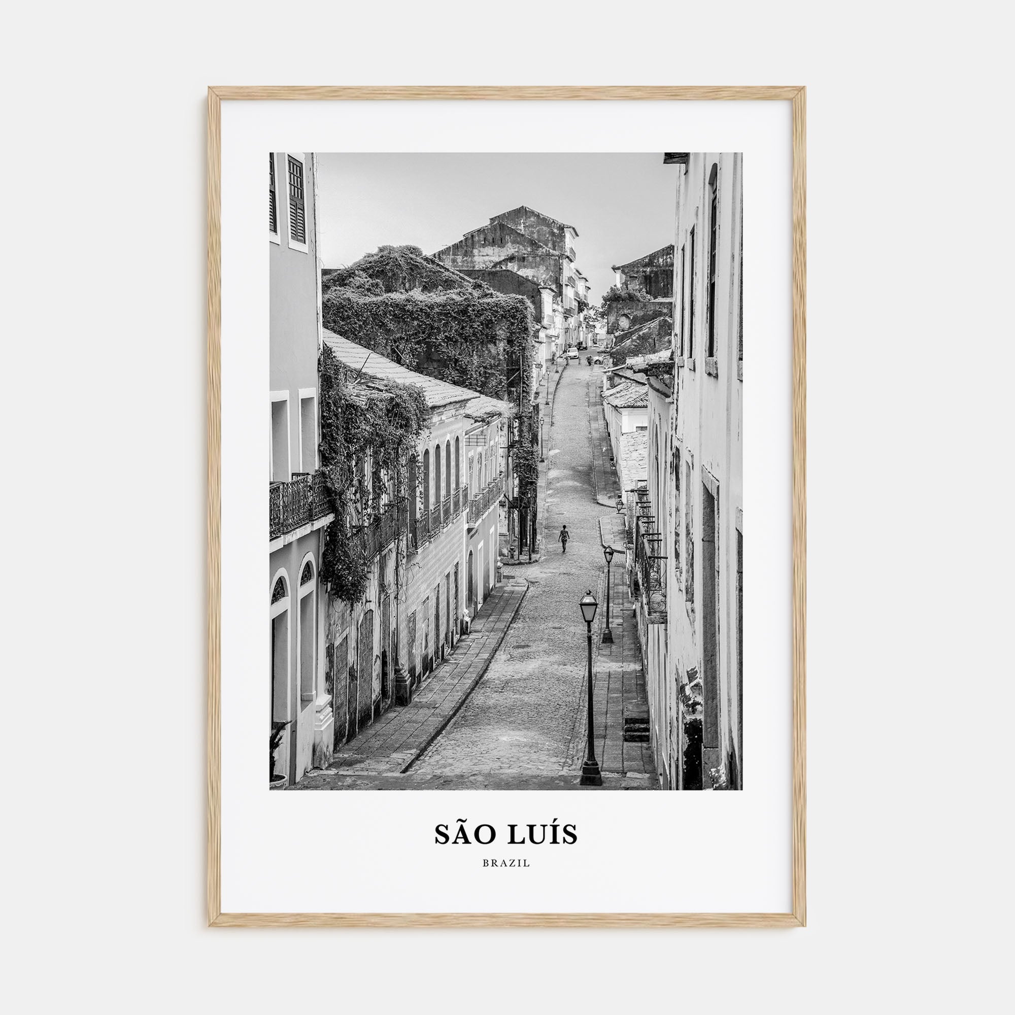 São Luís Portrait B&W Poster