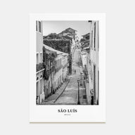 São Luís Portrait B&W Poster