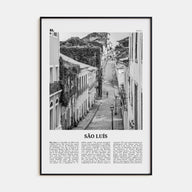 São Luís Travel B&W Poster