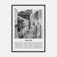 São Luís Travel B&W Poster