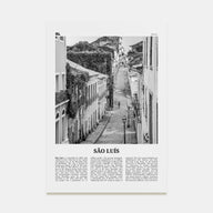 São Luís Travel B&W Poster
