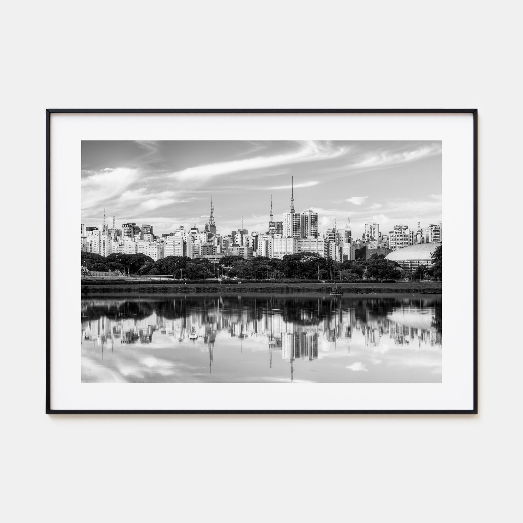 São Paulo Landscape B&W Poster
