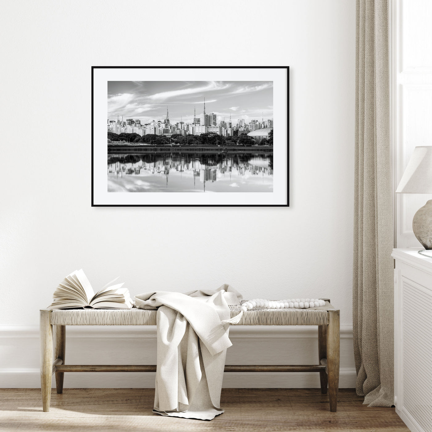 São Paulo Landscape B&W Poster