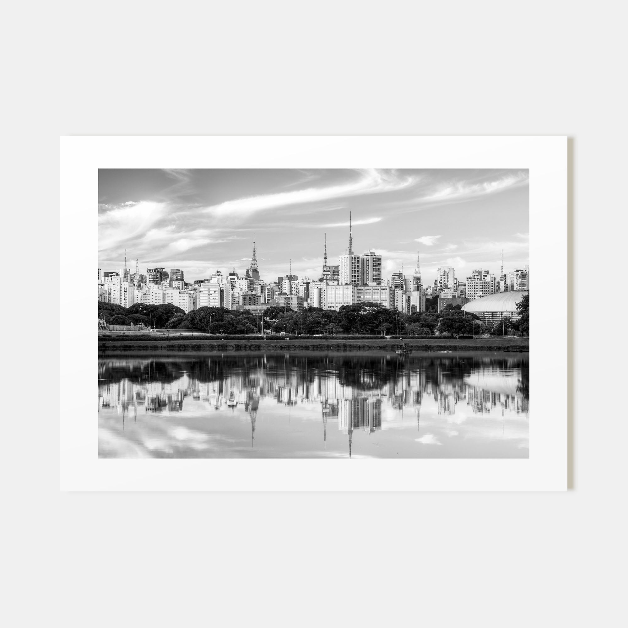 São Paulo Landscape B&W Poster