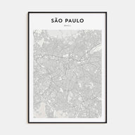 São Paulo Map Portrait Poster