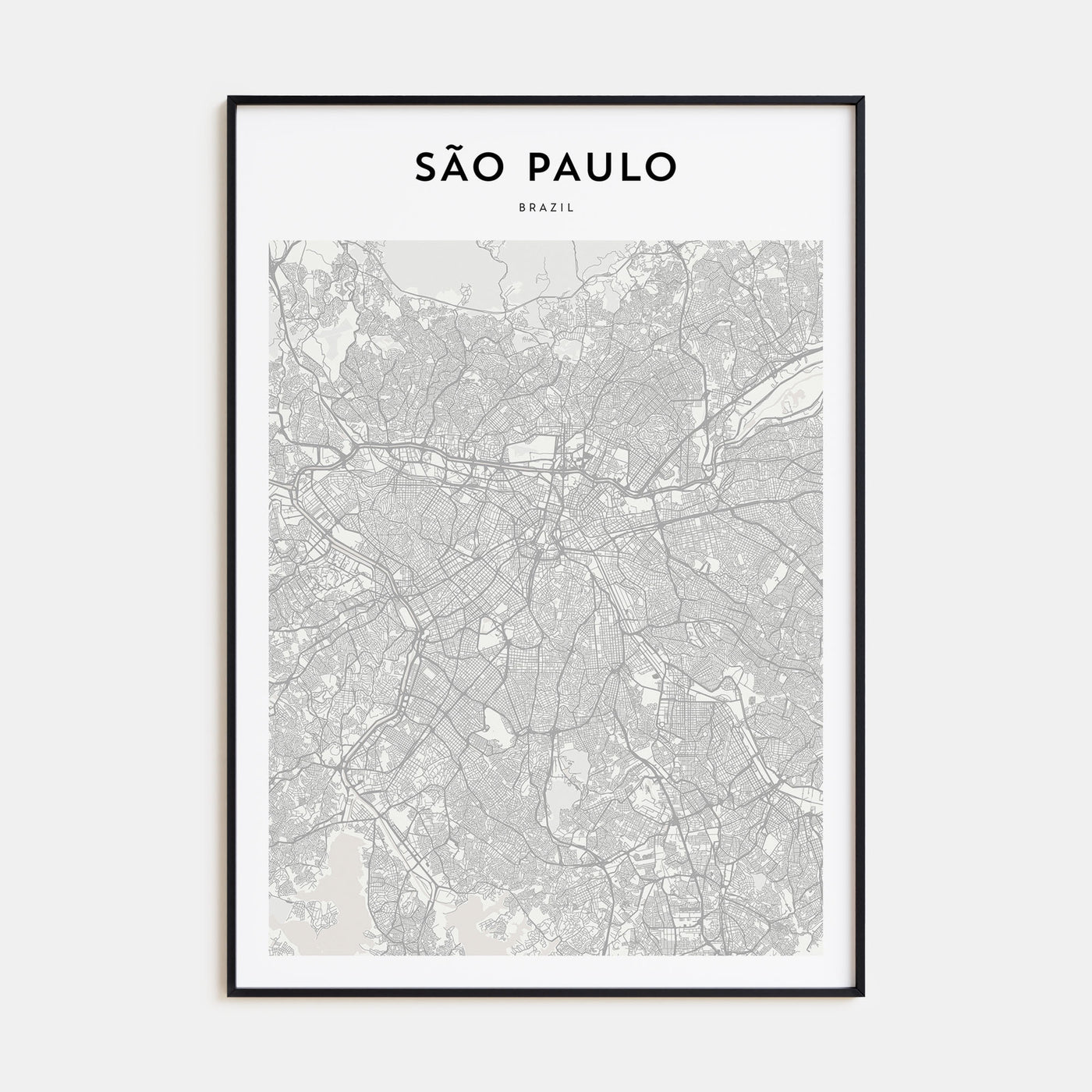 São Paulo Map Portrait Poster