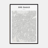 São Paulo Map Portrait Poster