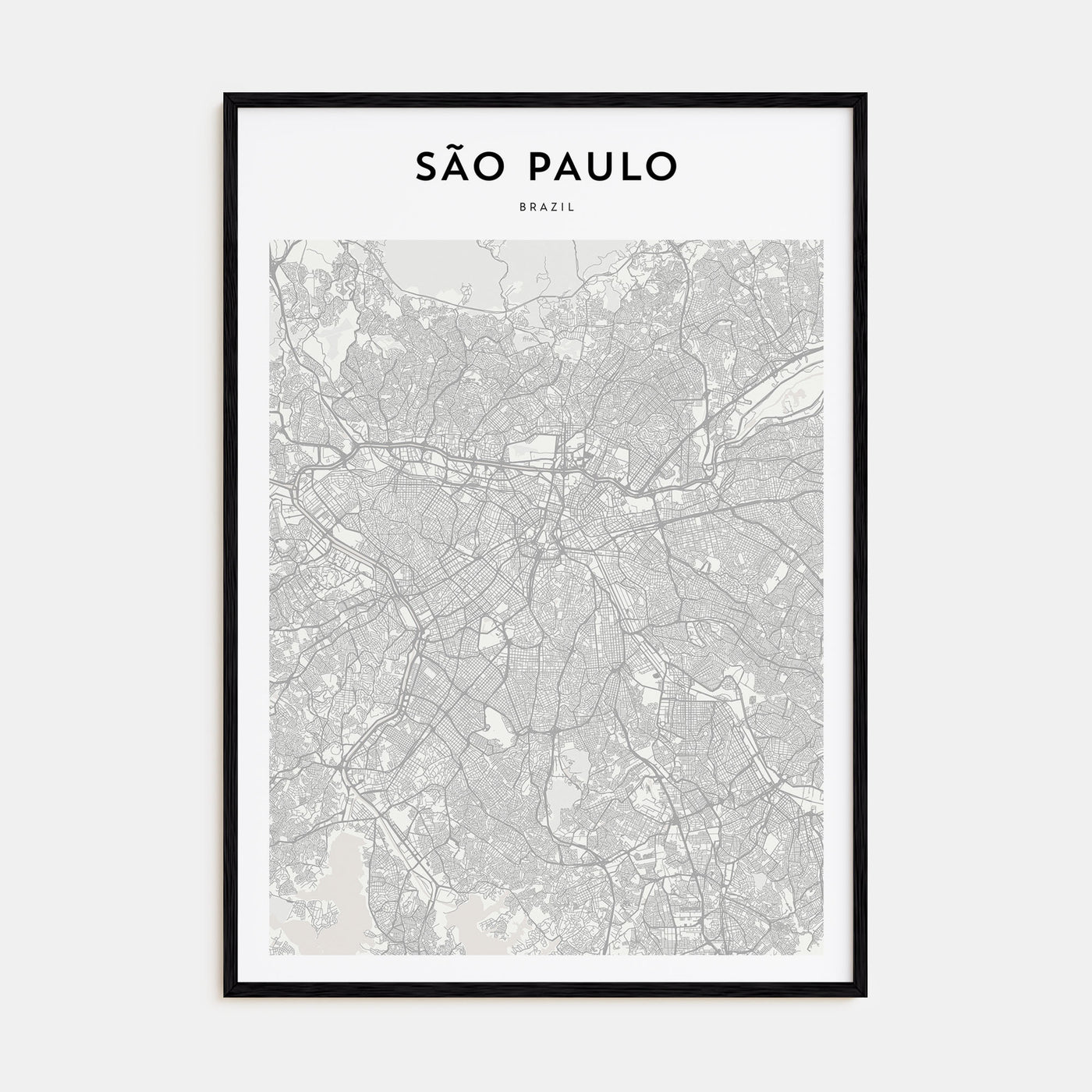 São Paulo Map Portrait Poster