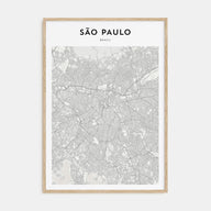 São Paulo Map Portrait Poster