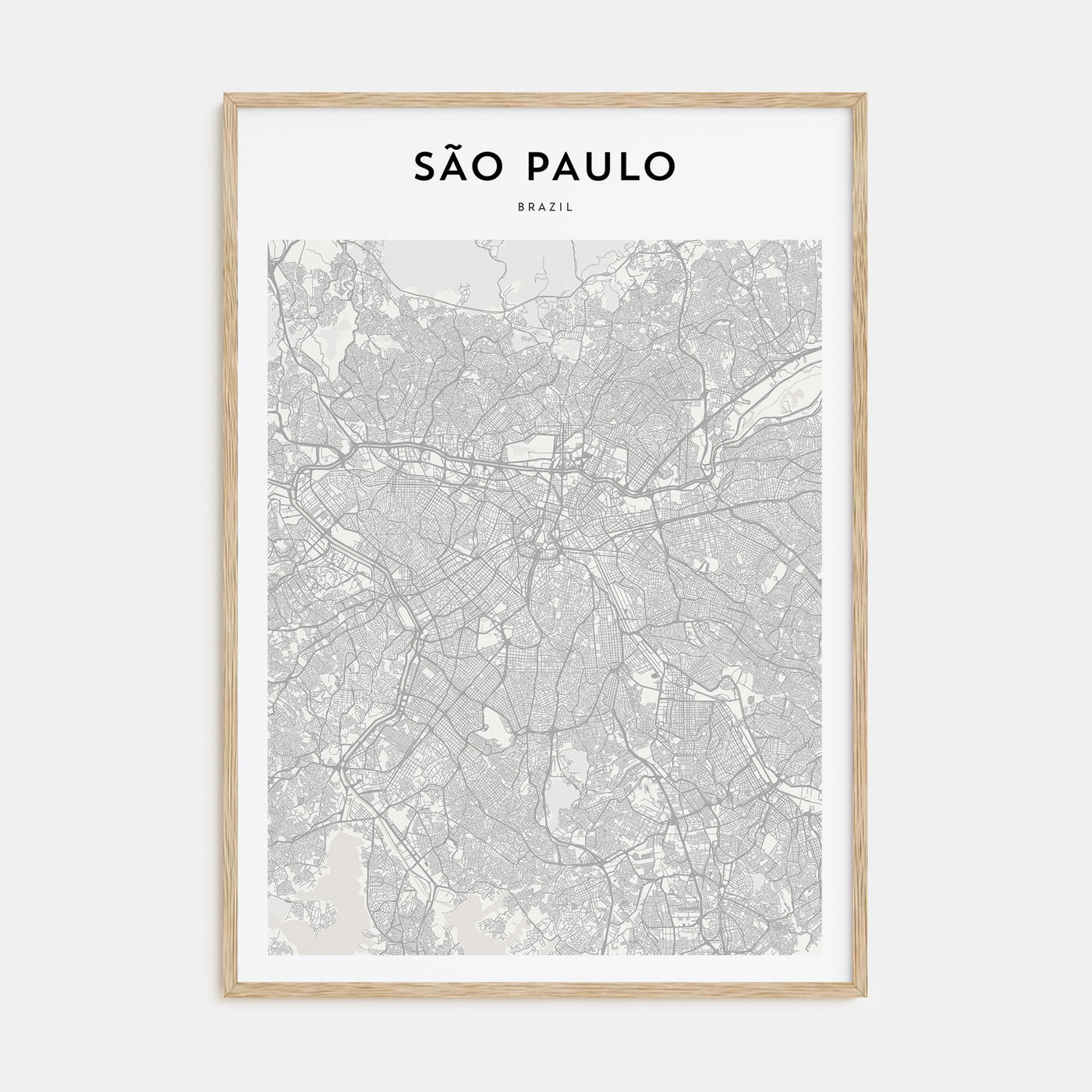 São Paulo Map Portrait Poster