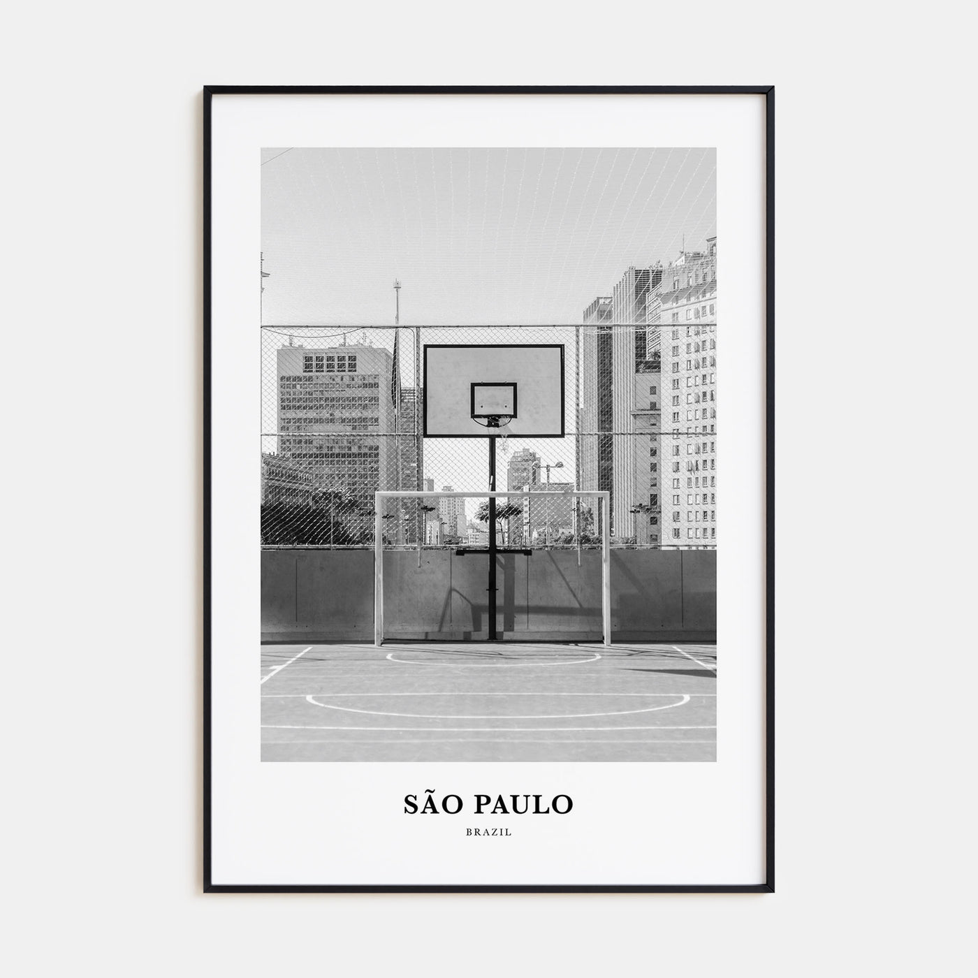 São Paulo Portrait B&W No 1 Poster