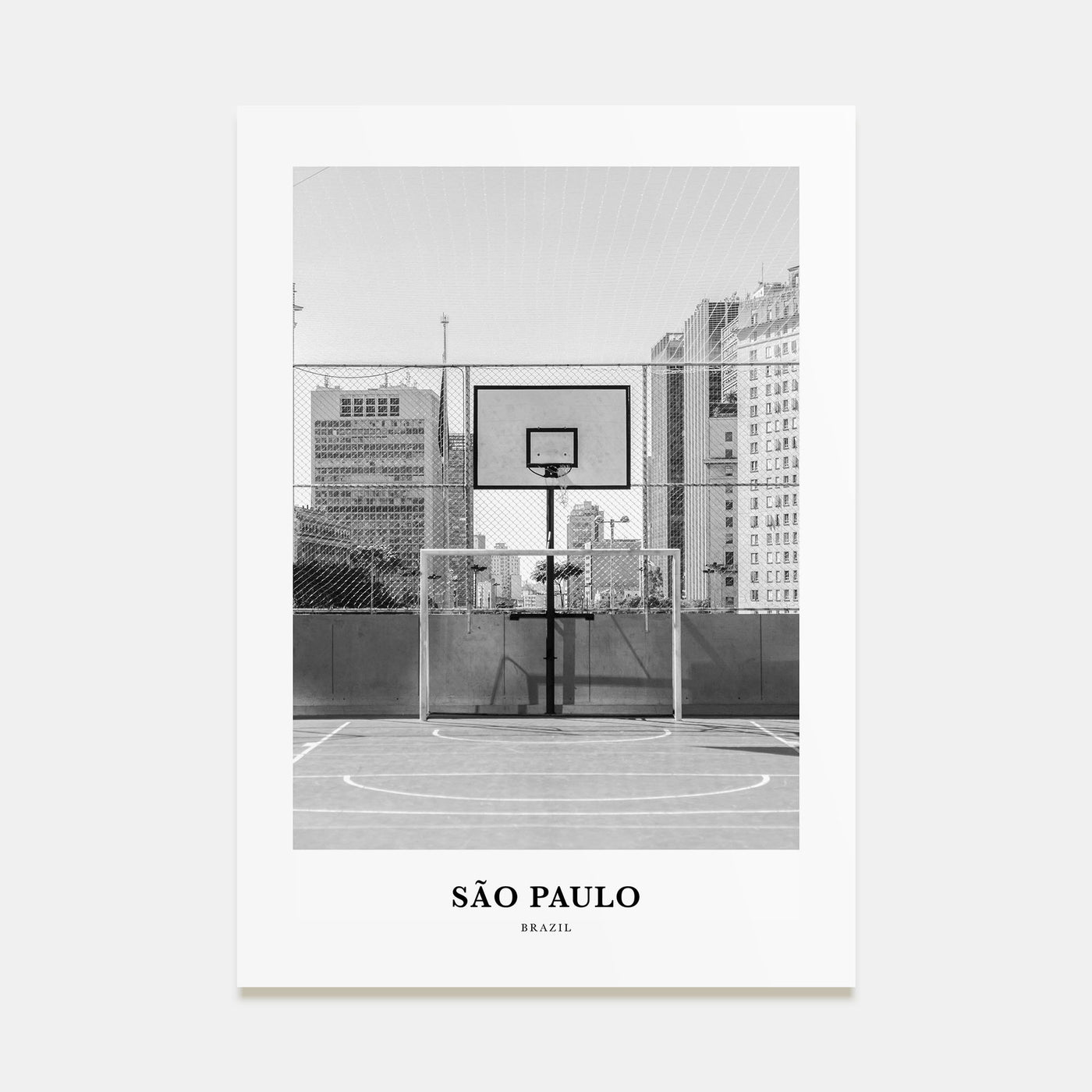 São Paulo Portrait B&W No 1 Poster