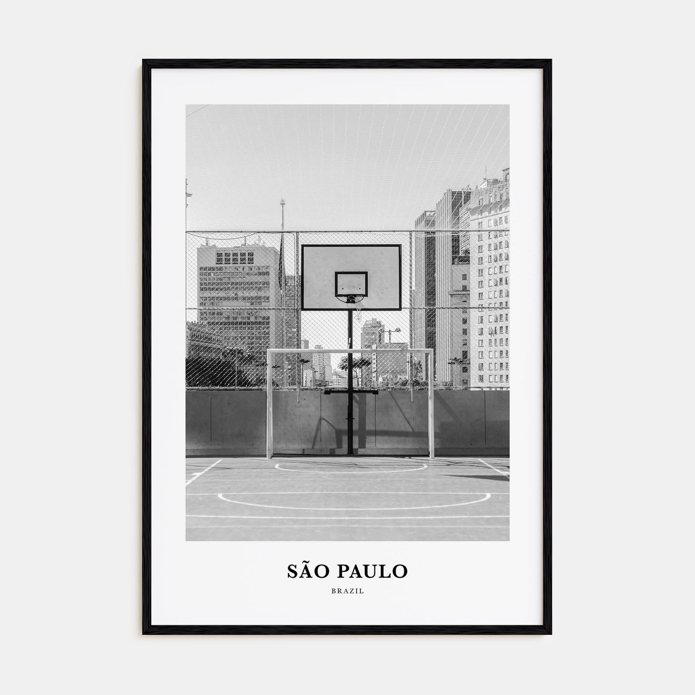 São Paulo Portrait B&W No 1 Poster