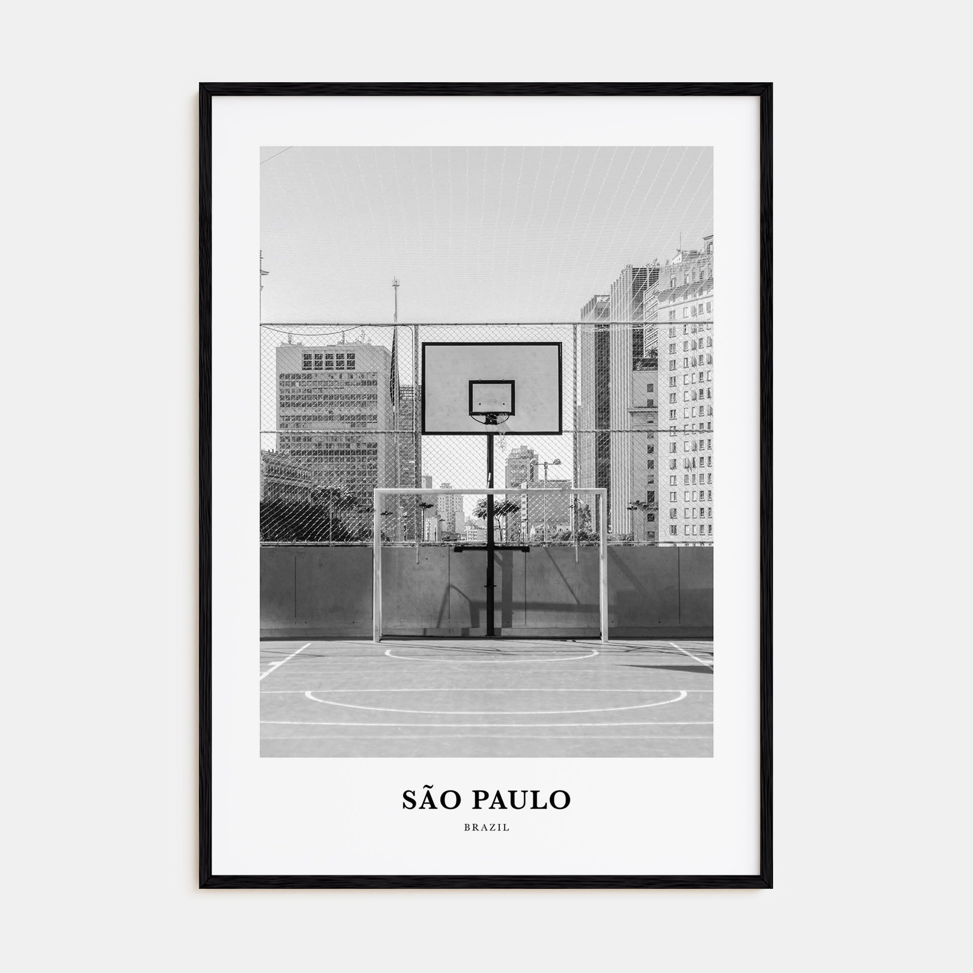 São Paulo Portrait B&W No 1 Poster