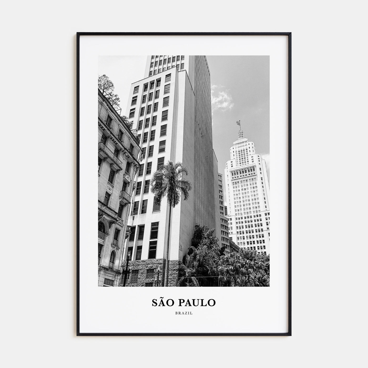 São Paulo Portrait B&W No 2 Poster