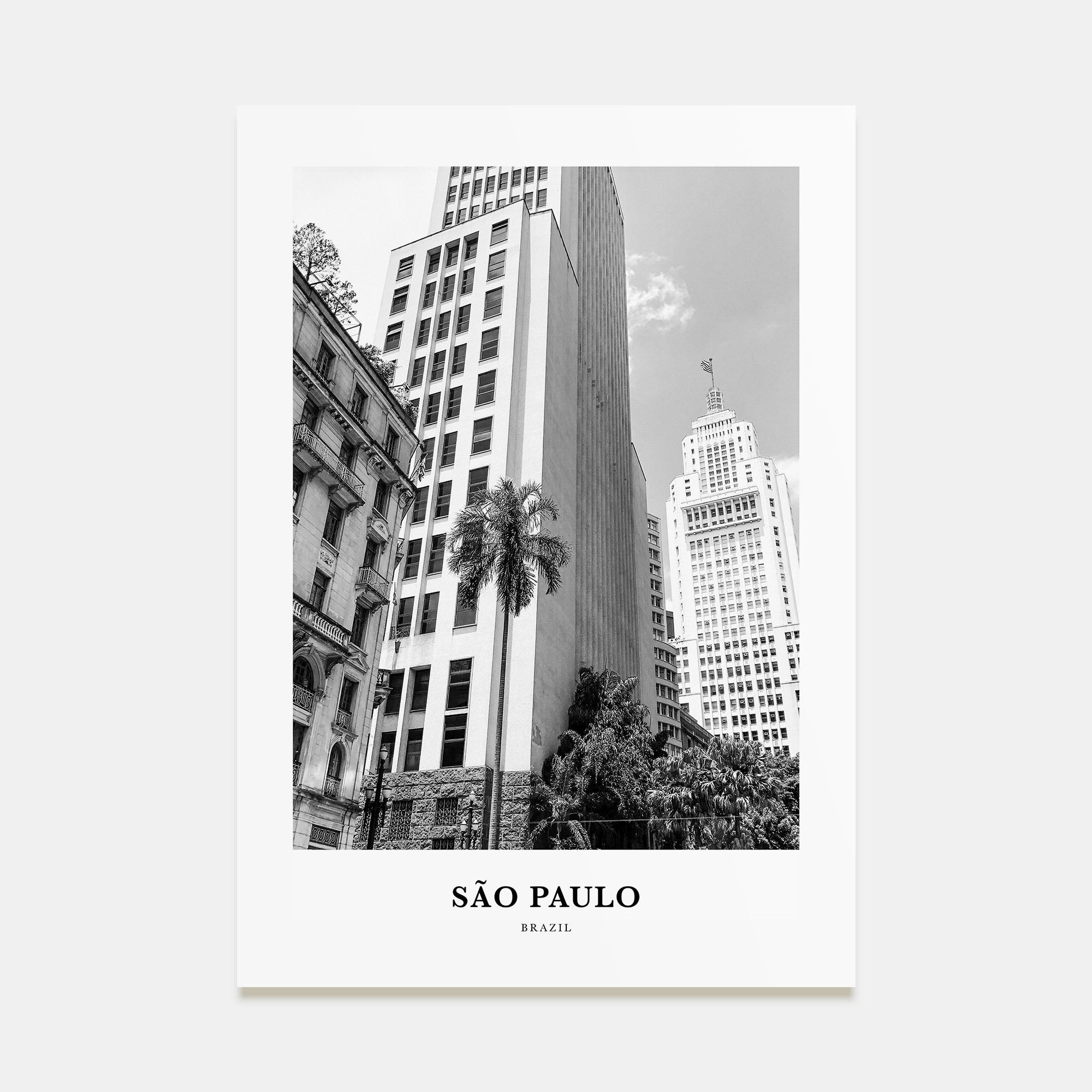 São Paulo Portrait B&W No 2 Poster