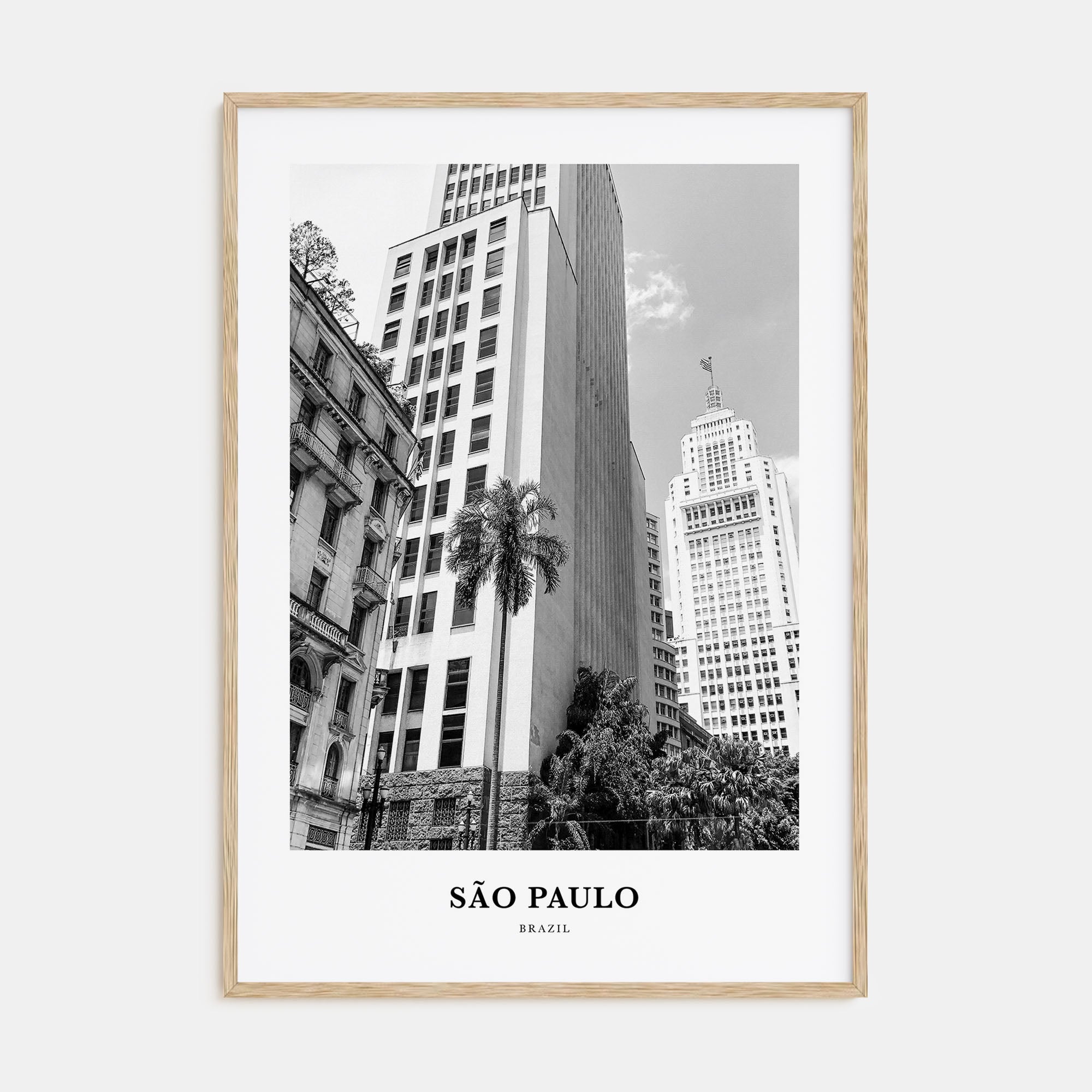 São Paulo Portrait B&W No 2 Poster