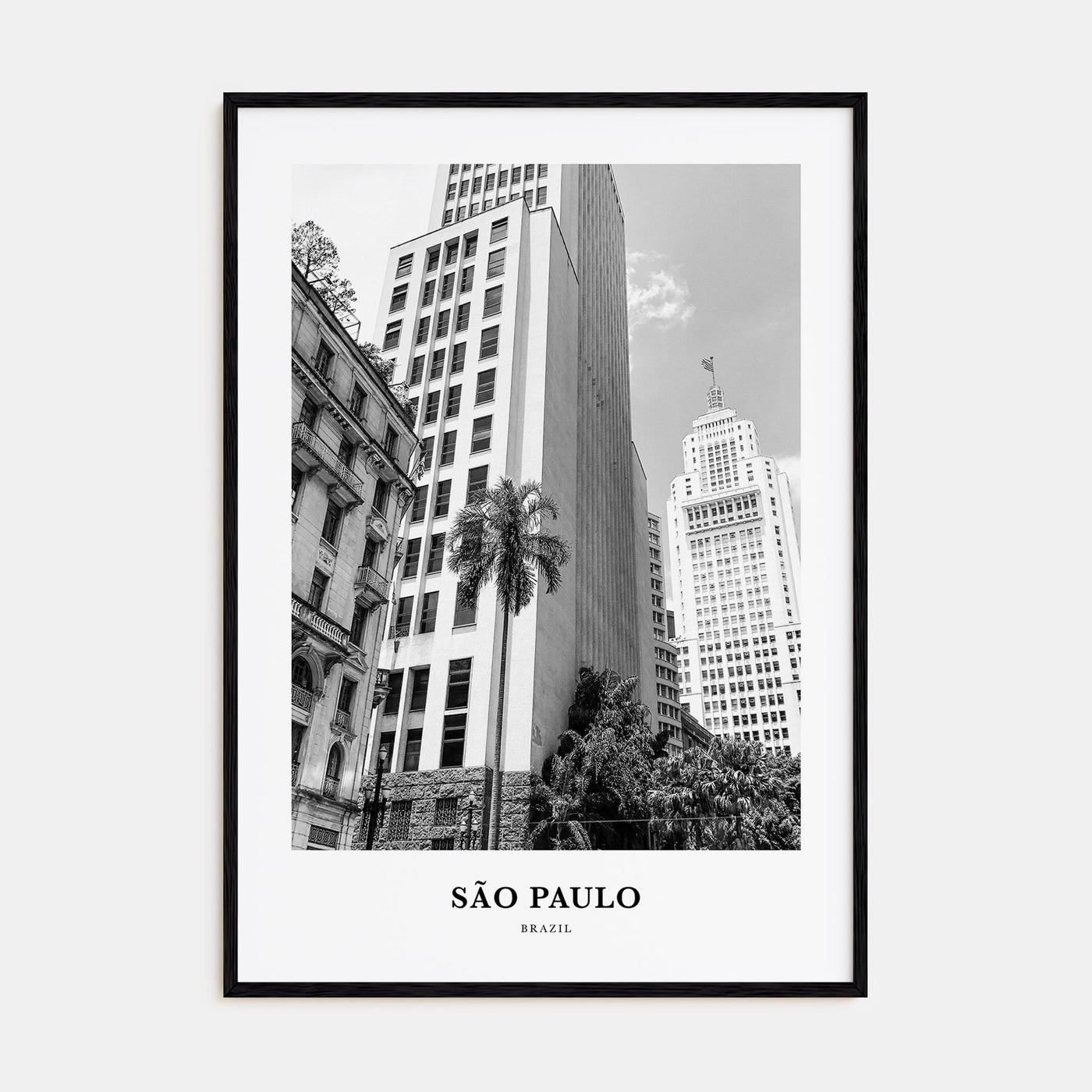 São Paulo Portrait B&W No 2 Poster