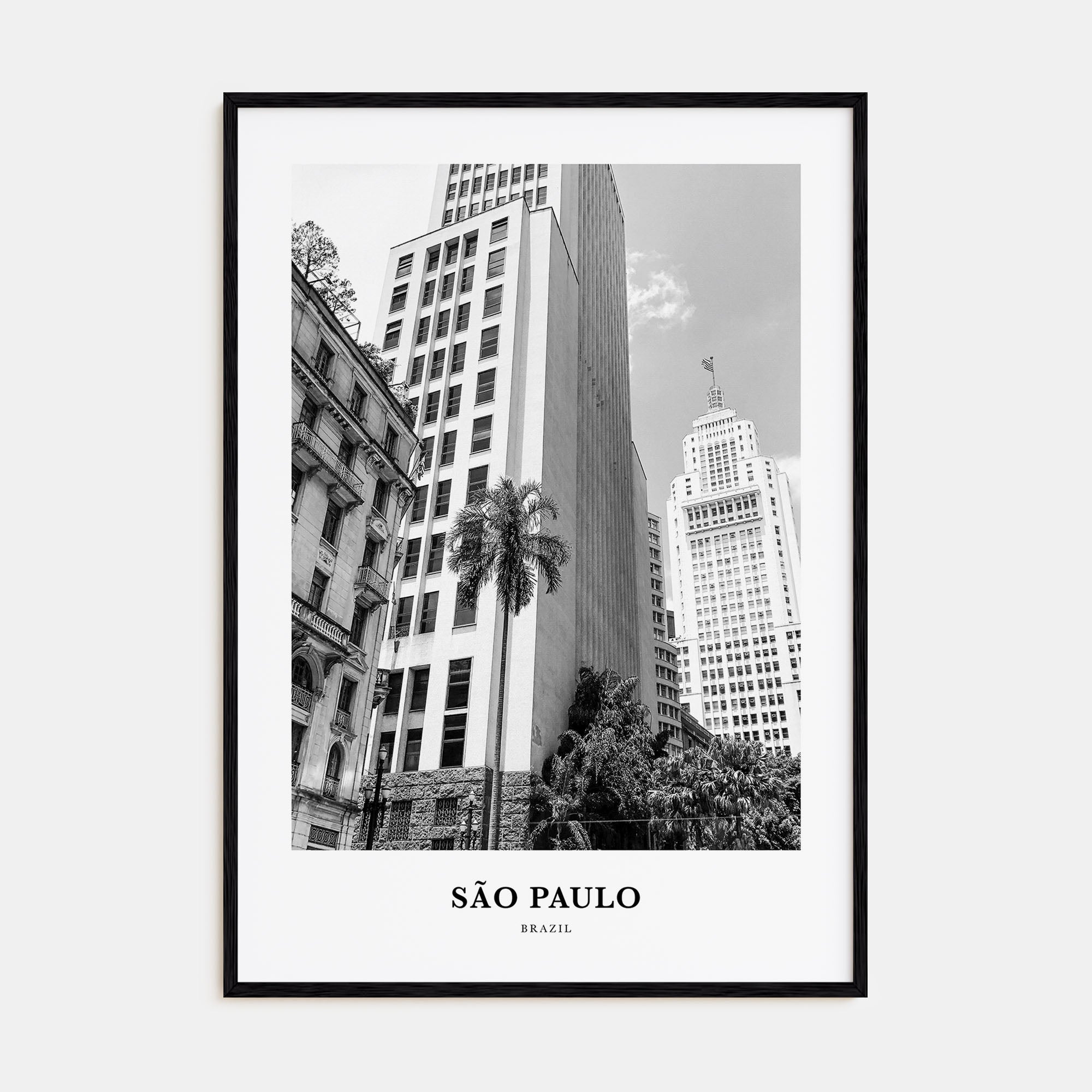 São Paulo Portrait B&W No 2 Poster