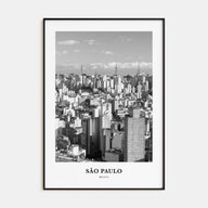 São Paulo Portrait B&W No 3 Poster