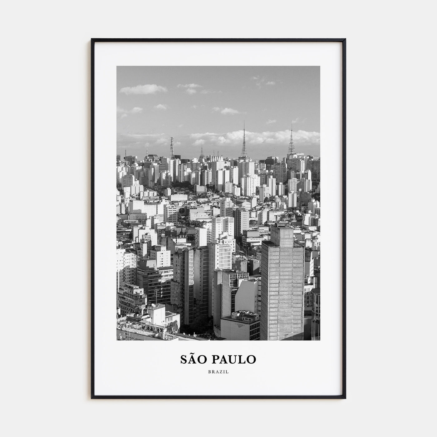 São Paulo Portrait B&W No 3 Poster