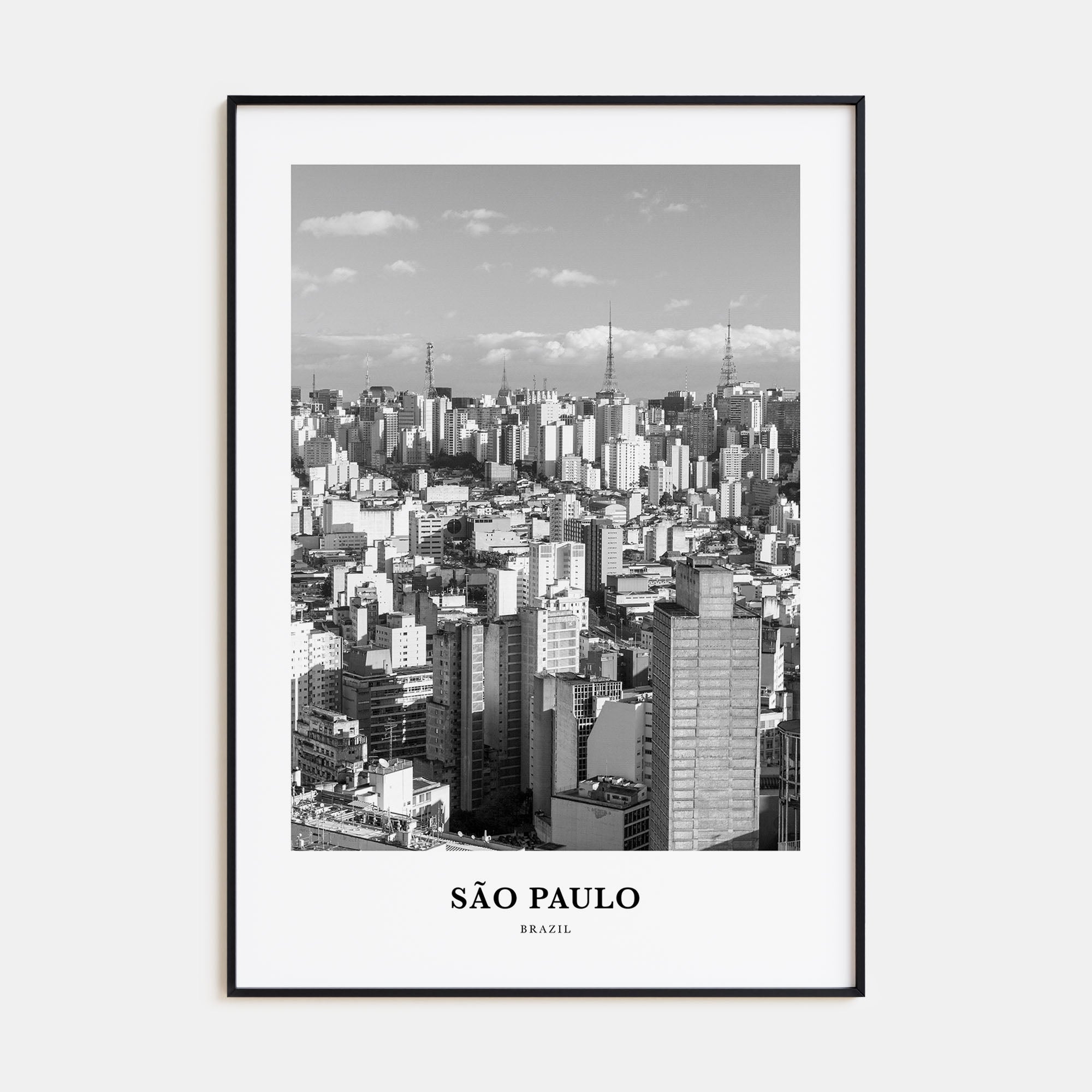 São Paulo Portrait B&W No 3 Poster