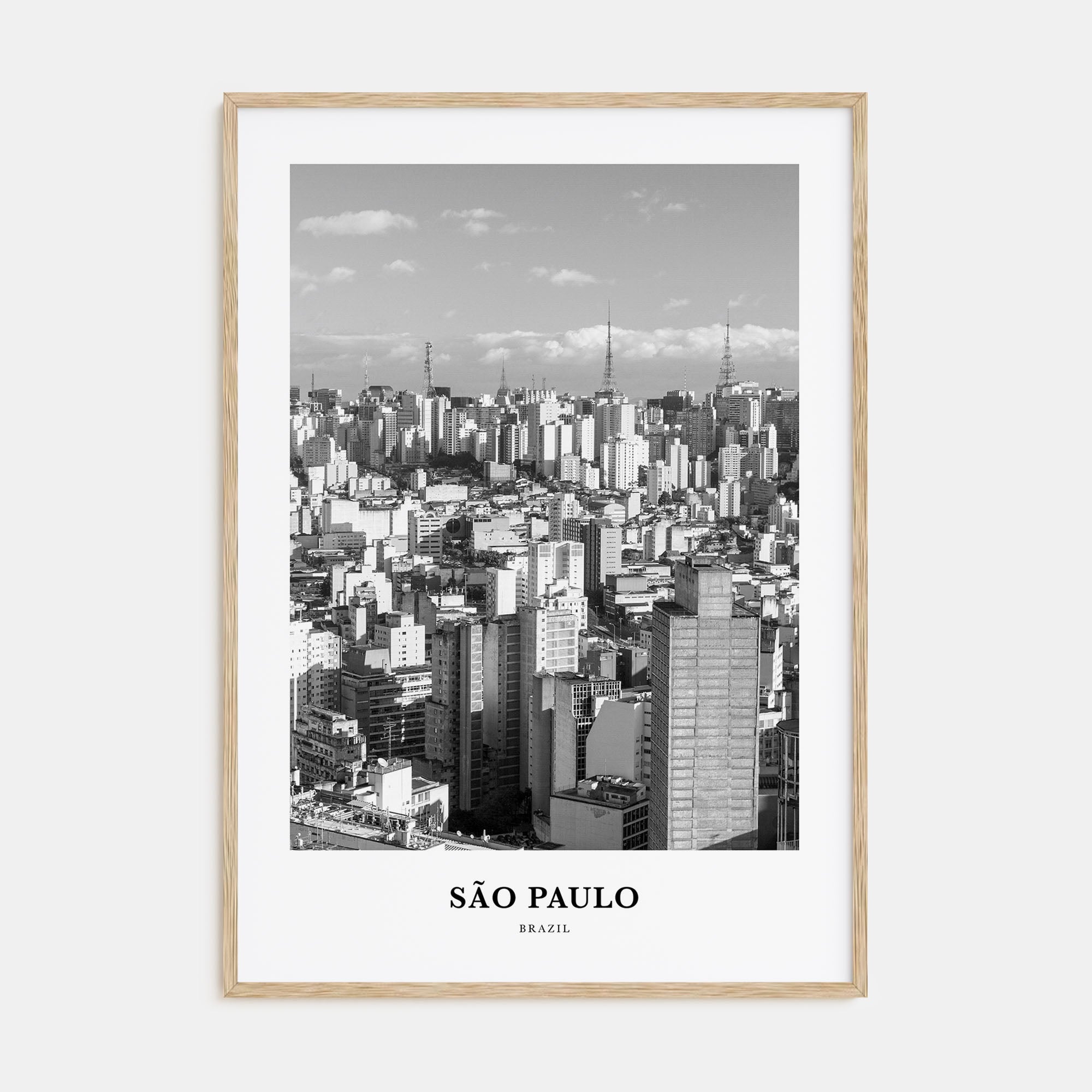 São Paulo Portrait B&W No 3 Poster