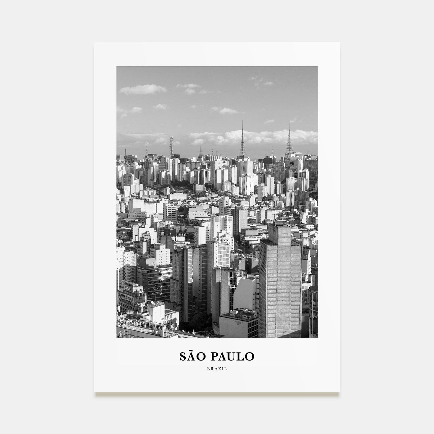 São Paulo Portrait B&W No 3 Poster