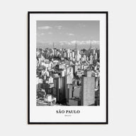 São Paulo Portrait B&W No 3 Poster
