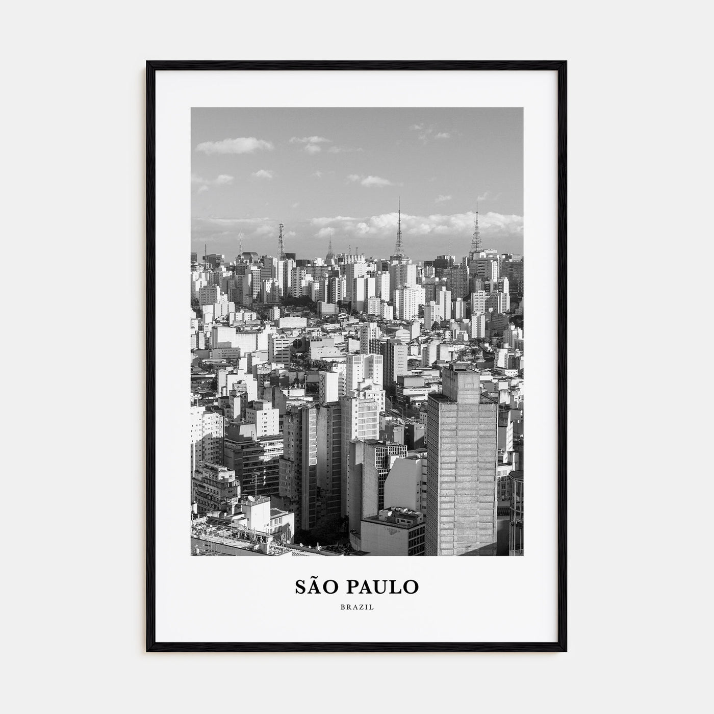 São Paulo Portrait B&W No 3 Poster