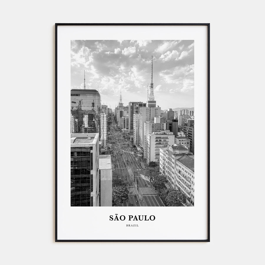 São Paulo Portrait B&W No 4 Poster