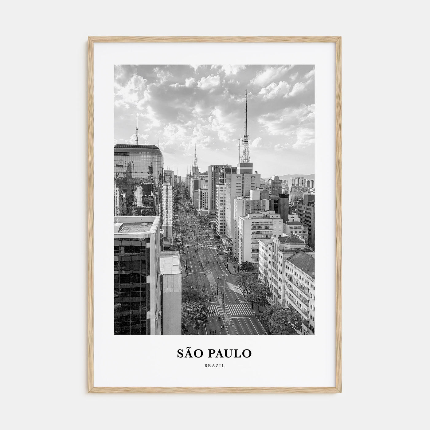 São Paulo Portrait B&W No 4 Poster