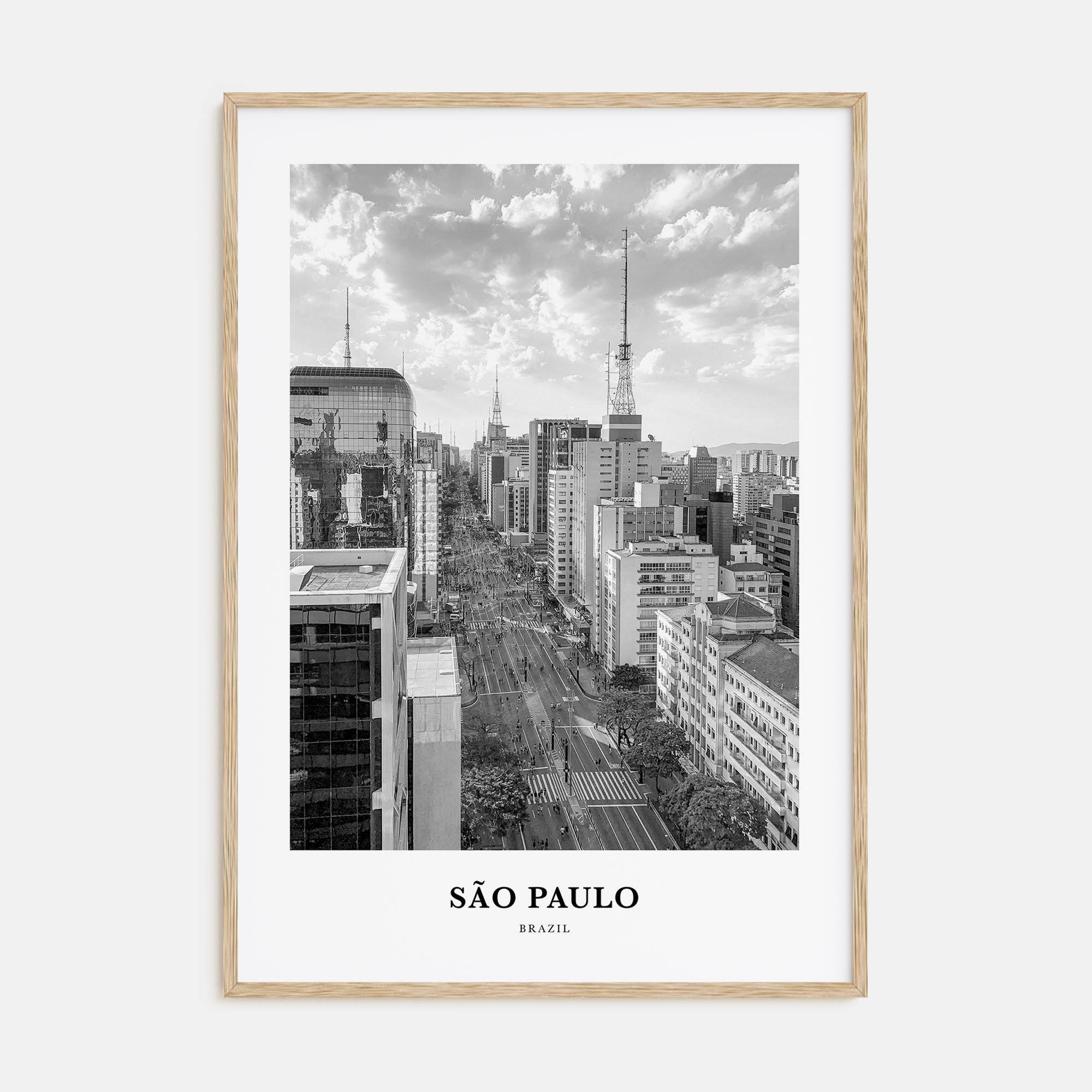 São Paulo Portrait B&W No 4 Poster