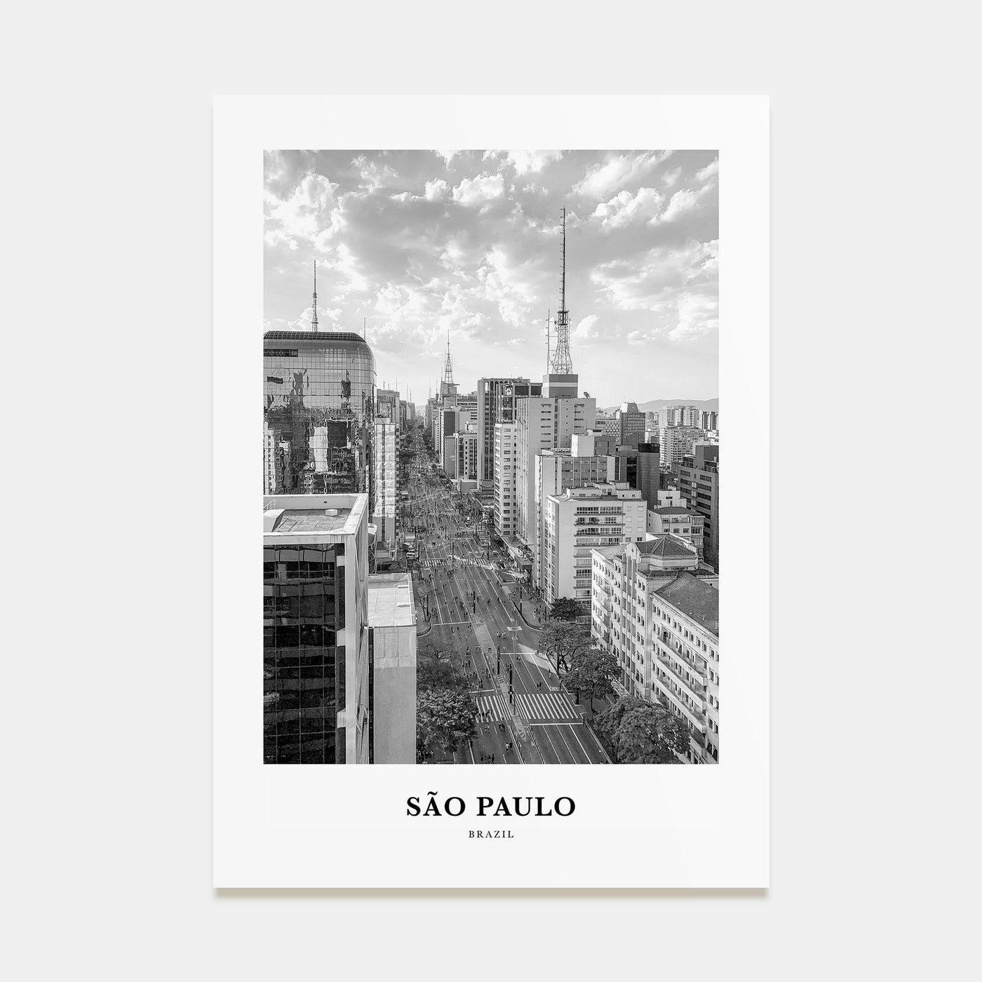 São Paulo Portrait B&W No 4 Poster