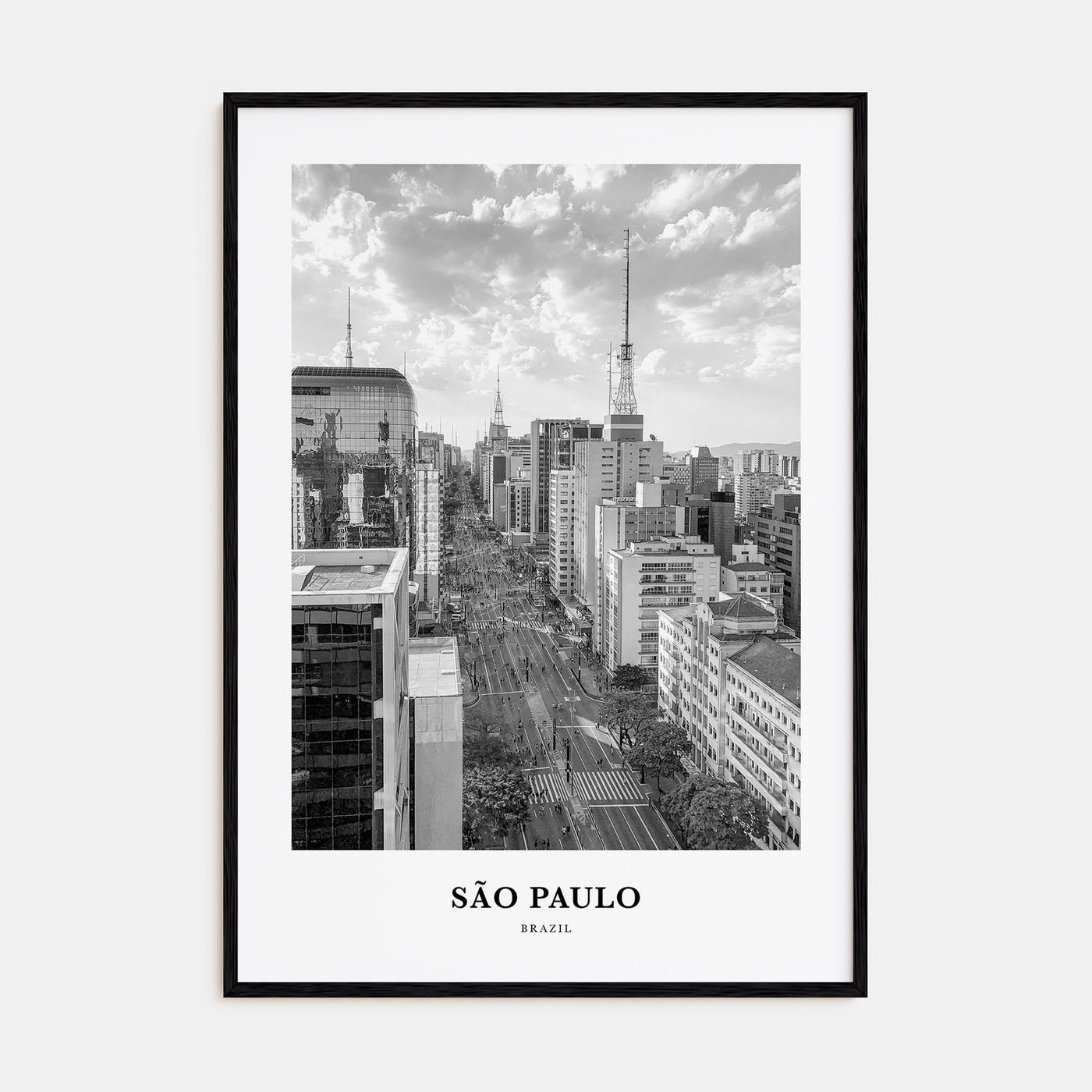 São Paulo Portrait B&W No 4 Poster