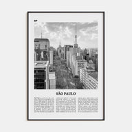 São Paulo Travel B&W No 2 Poster