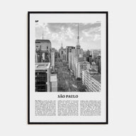 São Paulo Travel B&W No 2 Poster