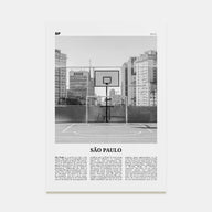São Paulo Travel B&W No 4 Poster