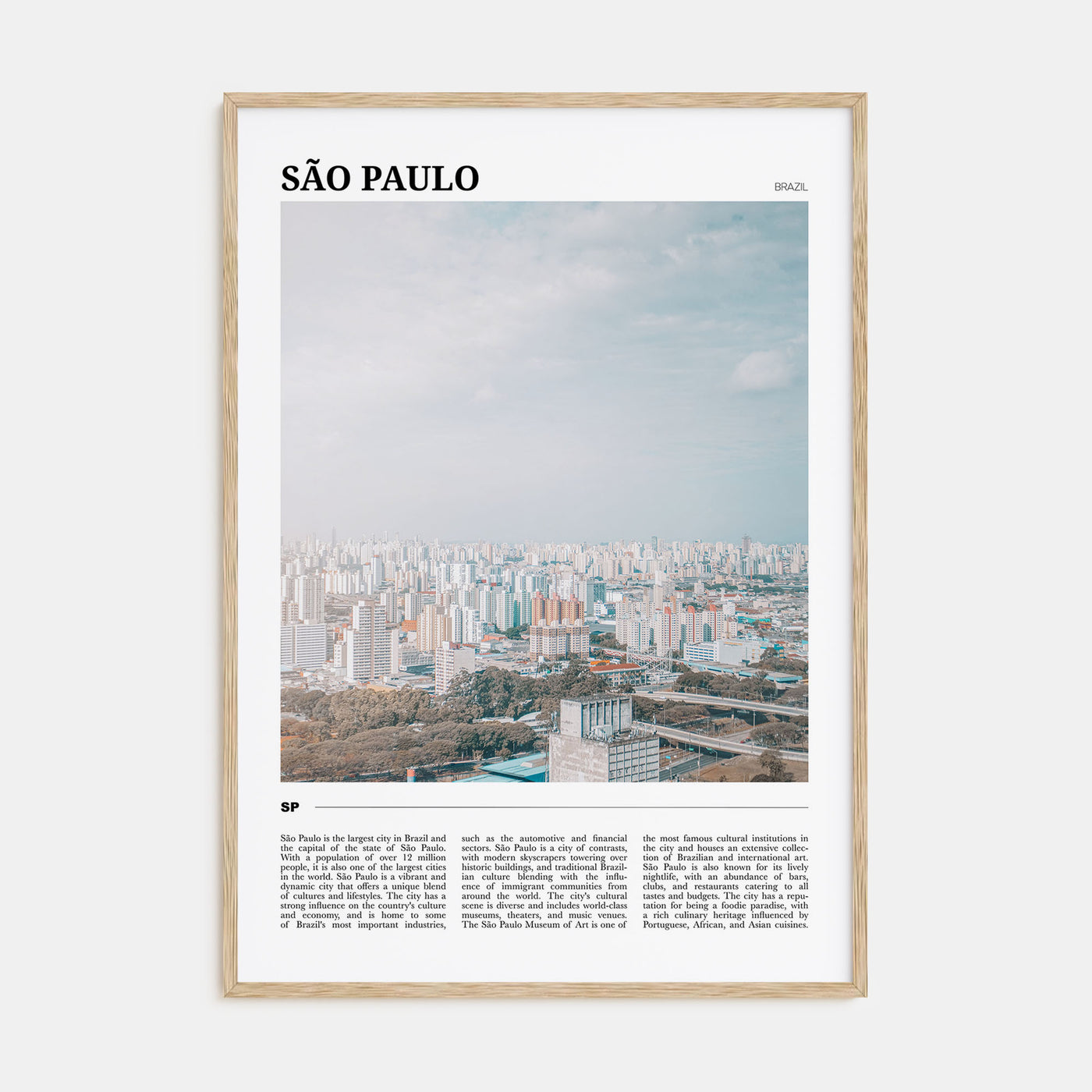 São Paulo Travel Color No 1 Poster