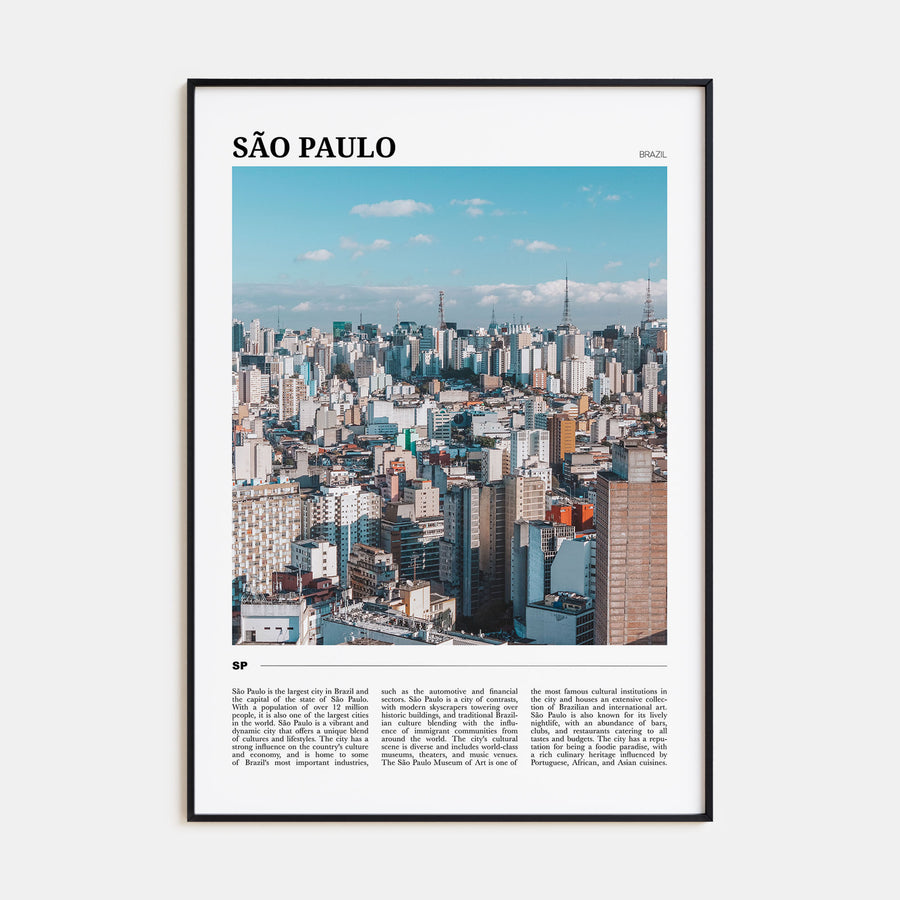 São Paulo Travel Color No 2 Poster