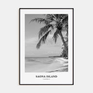 Saona Island Portrait B&W Poster