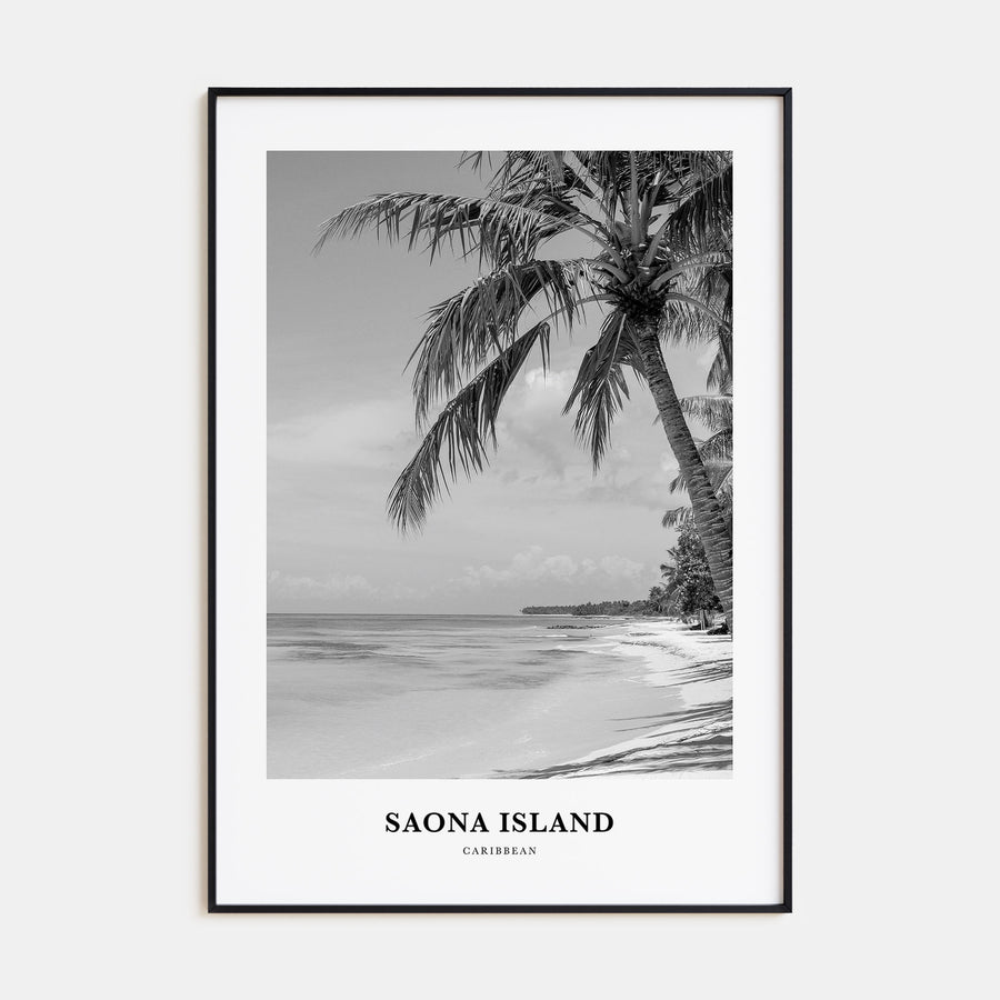Saona Island Portrait B&W Poster