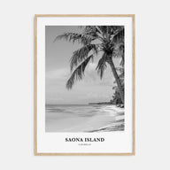 Saona Island Portrait B&W Poster