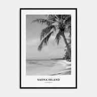 Saona Island Portrait B&W Poster