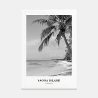 Saona Island Portrait B&W Poster