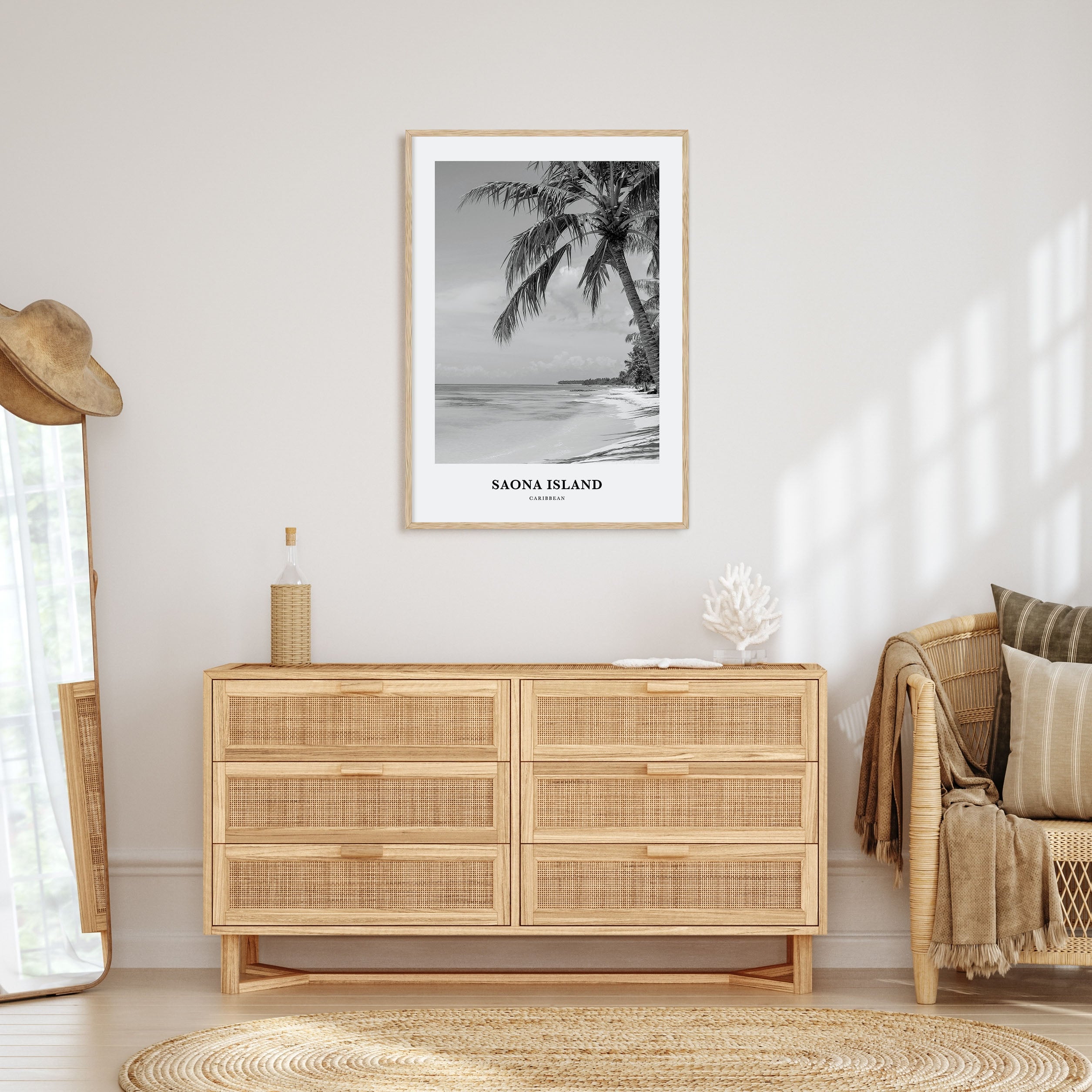 Saona Island Portrait B&W Poster